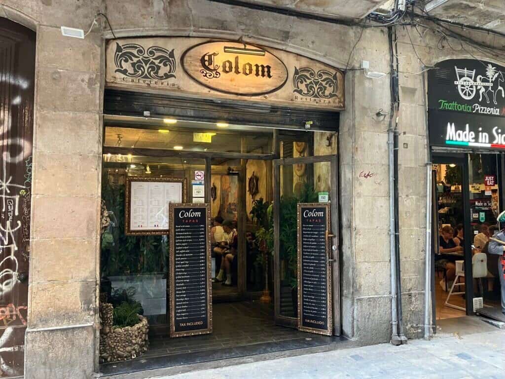 Colom Restaurant｜巴塞隆納哥德區平價海鮮燉飯、Tapas推薦與用餐評價
