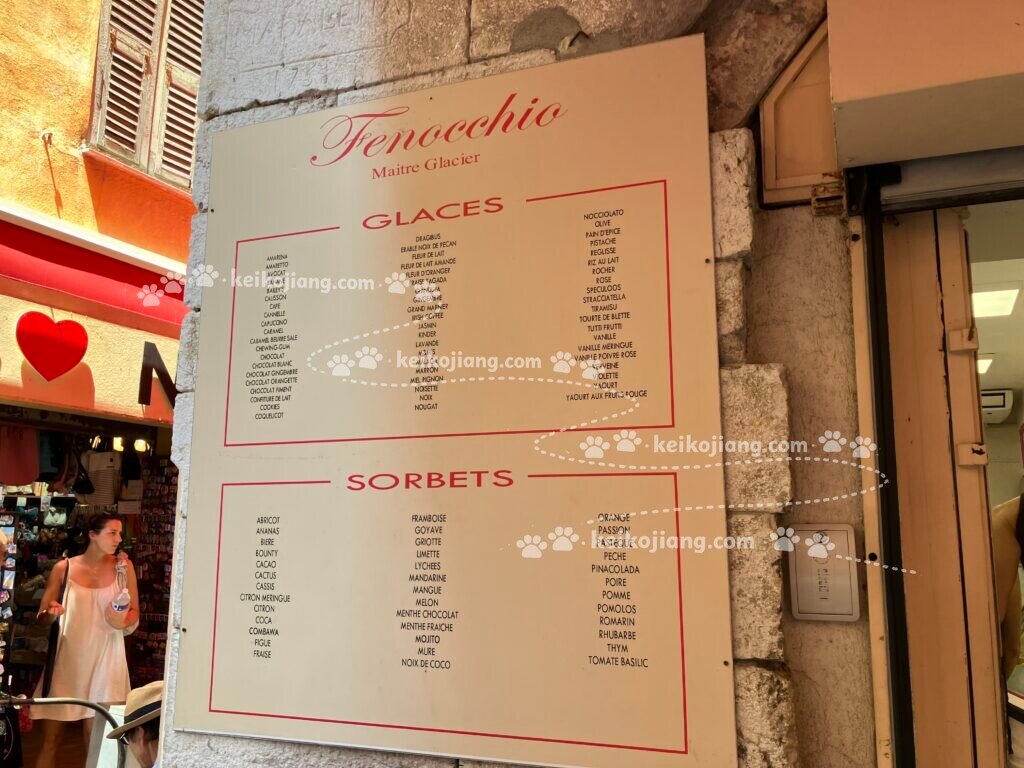 Fenocchio｜尼斯舊城區超人氣霜淇淋店，百種口味怎麼選？