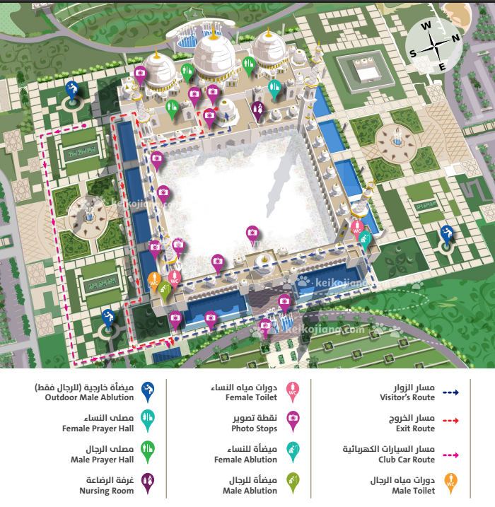 謝赫扎耶德大清真寺 Sheikh Zayed Grand Mosque|當信仰遇上建築藝術,感受令人驚嘆的伊斯蘭之美